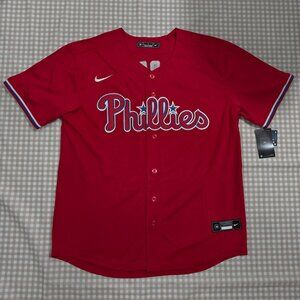 MLB Philadelphia Phillies Harper No. 3 Red Jersey